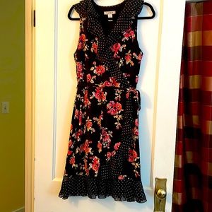 WHBM Faux-Wrap Dress, Size 12